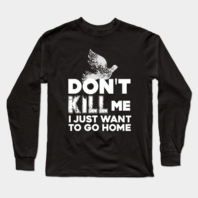 Tyre Nichols No. 3: Don't Kill Me, I Just Want to Go Home on a Dark Background Long Sleeve T-Shirt by Puff Sumo